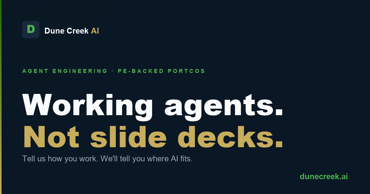 Agents · Dune Creek AI